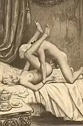 Illustration IV: Charles plucks Fanny's virgin flower, Édouard-Henri Avril, 1907