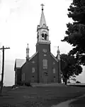 The church in 1947, photographed by Champlain Marcil.