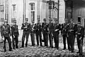 Officers Students of the promotion La Tour d'Auvergne (1903) in front of the gates of Saint-Cyr.