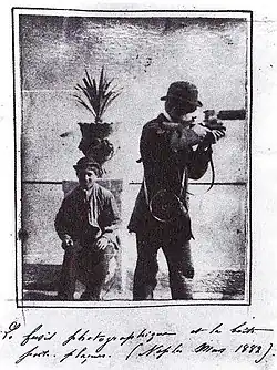 Étienne-Jules Marey in Napoli. In the hand notes the date is readable: "March 1882"