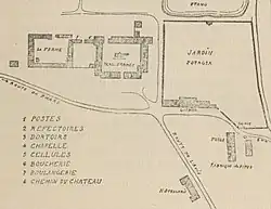 Plan of the Sainte-Anne penitentiary