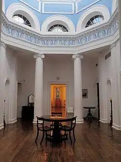 The central hall on the second floor