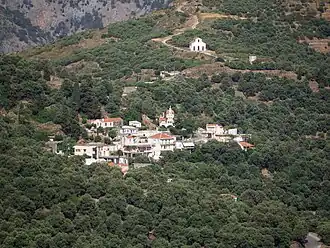 View of Rodovani, Crete, from the west.