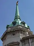 Sculpture of double-headed eagle on the top of Novi Dvor, Belgrade