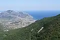 The coast seen from the Crimean mountains