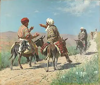 Mullah Rahim and Mullah Kerim on his way to the bazaar are quarreling (1873)