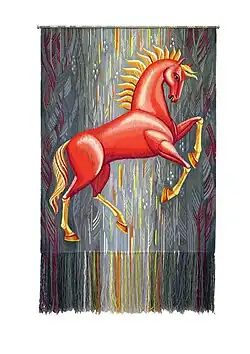 Tapestry “Dawn” by Olha Pilyuhina, 2018, 155 x 121 cm