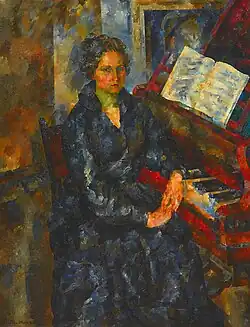 Portrait of the artist's wife Natalia Ivanovna (1922)