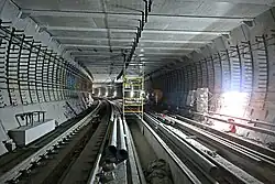 Tunnel under construction, March 2022