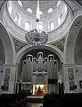 The church's organ in 2021