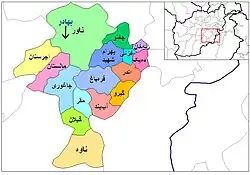 Location within Afghanistan
