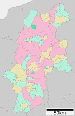 Location of Ogawa in Nagano Prefecture