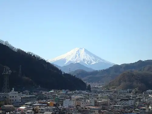 View of Mount Fuji from the summit