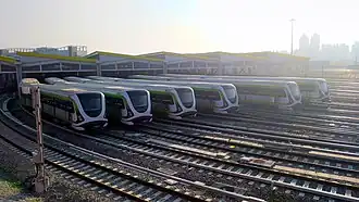 Trains at Beitun Depot