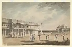 'Square at Bangalore' and 'The Entrance of Tippoo's Palace, Bangalore Feb 92, by James Hunter (d.1792)[4]