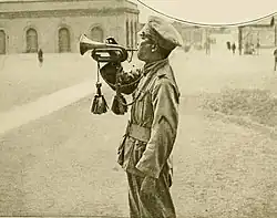 Old newspaper clipping of Asian soldiers