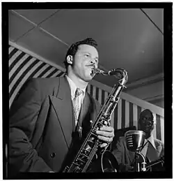 Red Prysock (foreground) playing with Tiny Grimes