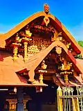 Traditional ornate gable (mukhappu) of temple
