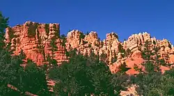 Red Canyon, in Utah's Dixie National Forest, is near the western end of Route 12.