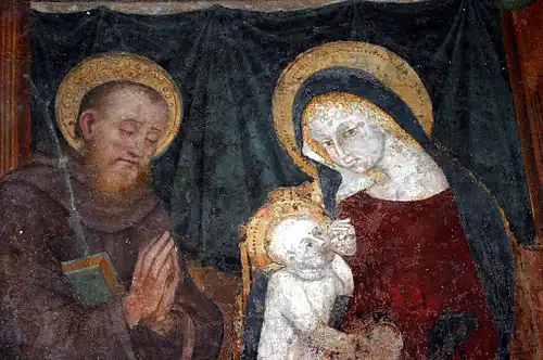 Saint Matronianus, with the Theotokos and Christ.