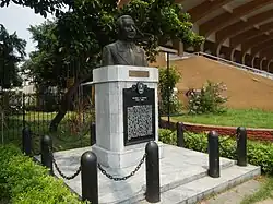 Bust of Quirino beside Quirino Grandstand, Manila