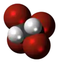 Spacefill model of tetrabromoethane