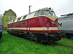 Government train locomotive 118 552 at the Dresden Steam Locomotive Festival 2016