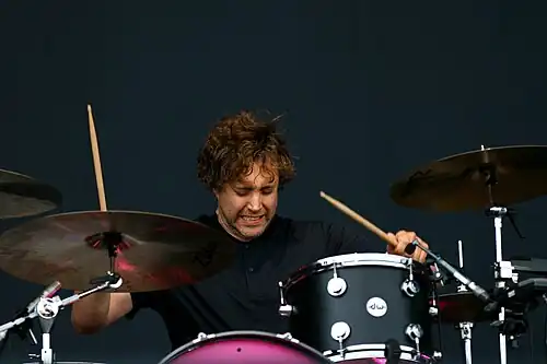Matthews performing with Kasabian at Rock im Park Festival 2014.