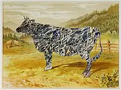 Jiří Kolář, Cow That Ate T (1969), intercollage