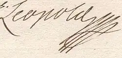 Leopold's signature