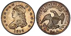 Capped Bust quarter, 1822