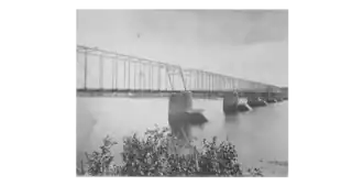 Photographed in 1875, the finished Southwest Miramichi Bridge; part of the Intercolonial Railway built by industrialist Hugh Ryan and his firm Brown, Brooks & Ryan.