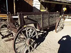One of many 19th century wagons in Frontier Town.