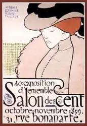 1899 poster for the 40th exhibition of the Salon des Cent by Henri Evenepoel.