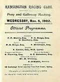 1902 Kensington Race Club raceday officials