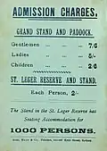 Back cover showing admission charges
