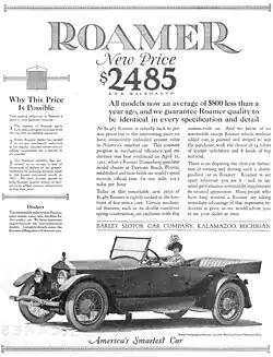 1921 Roamer price cut advertisement