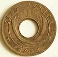 1924 East African coin
