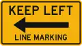 Keep left, line marking