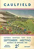 1954 VATC Memsie Stakes racebook front cover