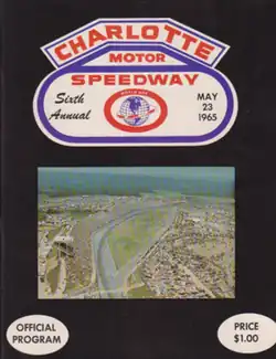 1965 World 600 program cover