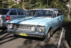 Ford XW Fairmont wagon (with non-standard driving lights)