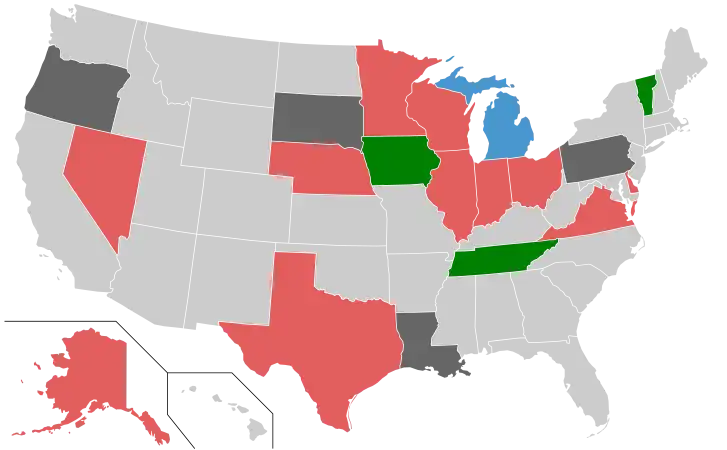 First-instance endorsements by Republican Governors.   Endorsed Ronald Reagan   Endorsed George Bush   Endorsed Howard Baker   Declined to endorse or unknown