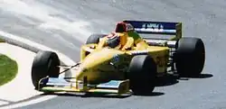 Andrea Montermini driving at the 1996 San Marino Grand Prix.