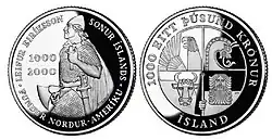Leif Ericson 1,000 króna coin