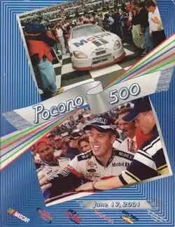 The 2001 Pocono 500 program cover.