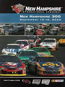 The 2002 New Hampshire 300 program cover.