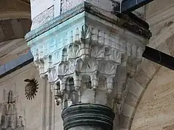 Muqarnas capital inside the courtyard of the Bayezid II Mosque in Istanbul (1500–1505), Ottoman period