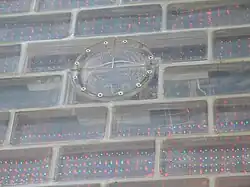 The fountain's water nozzle