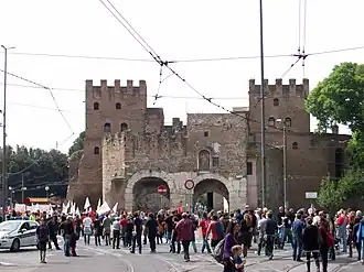 Image 15Anti-fascist demonstration at Porta San Paolo in Rome on the occasion of the Liberation Day on 25 April 2013 (from Culture of Italy)